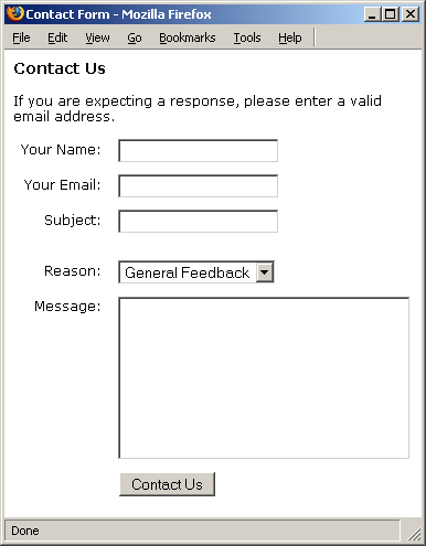 Html Contact Forms Template